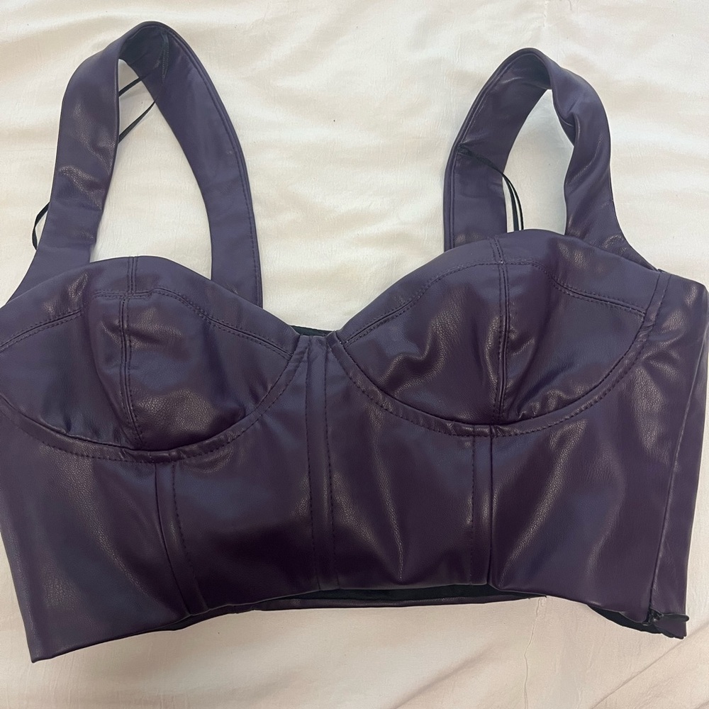 ZARA CROPPED PURPLE TOP